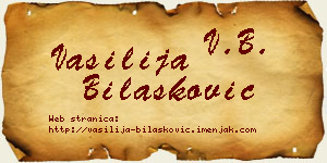 Vasilija Bilašković vizit kartica